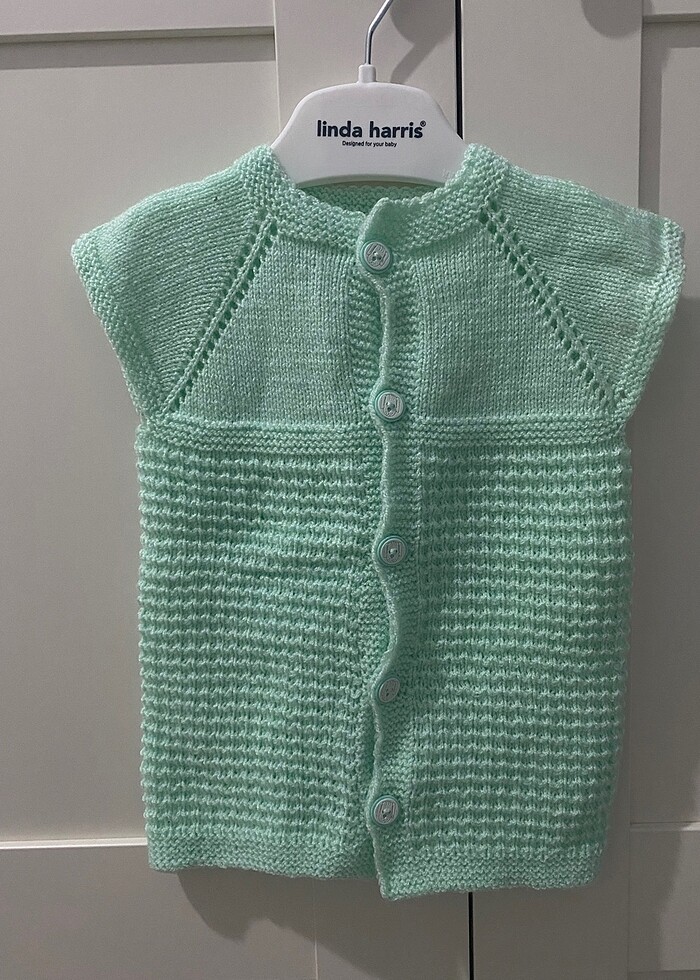 Bebek örme yelek - Görsel 3