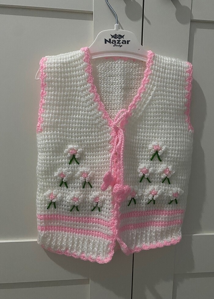 Bebek örme yelek - Görsel 2
