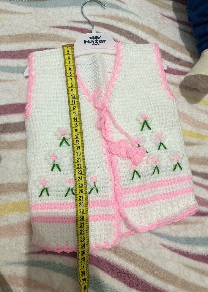 Bebek örme yelek - Görsel 4