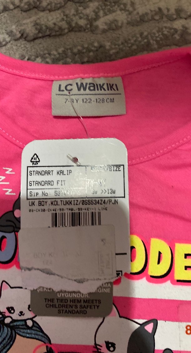 Kız Çocuk Pembe Baskılı uzun Kollu Tişört - Görsel 2