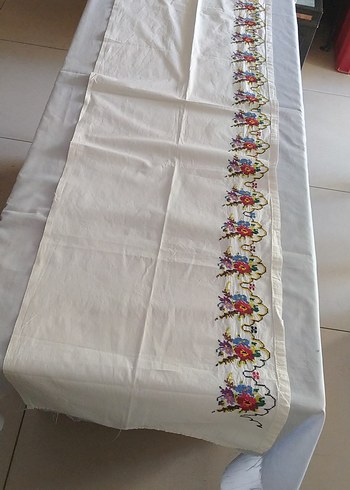 kanaviçe işlemeli uzun etek