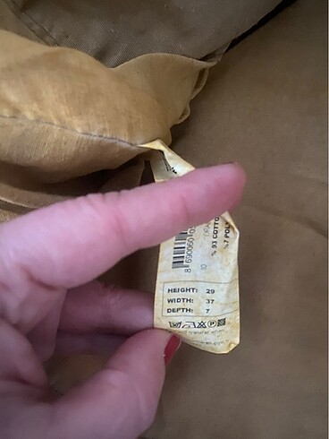  Beden sarı Renk Orjinal sıfır etiketli old cotton pamuklu kumaş çanta