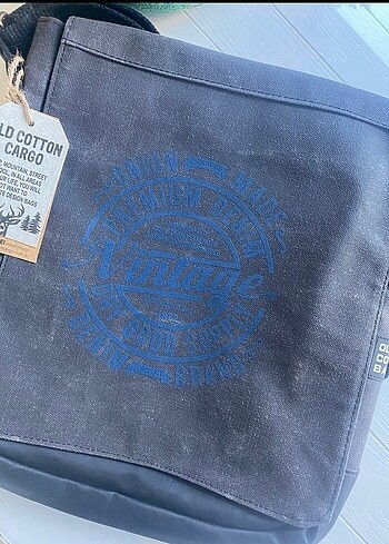  Beden Old cotton cargo orjinal sıfır etiketli postacı çanta