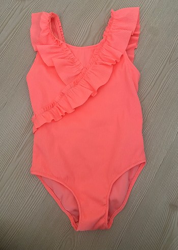Pembe Kız Çocuk Fırfırlı Mayo