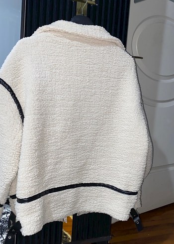 Zara Kadın krem Kürklü Street Wear Mont muadil