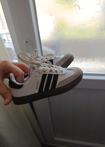 Adidas Erkek Çocuk Beyaz Zebra Desenli Spor Ayakkabı İTHAL