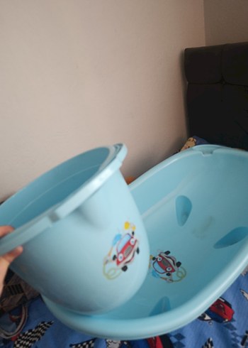 Beden Pastel Mavi Bebek Küveti seti