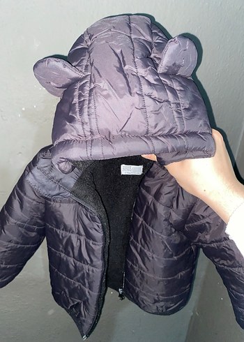 Erkek Çocuk siyah Sade Sıcak Mont 2 YAŞ E BEBEK - Görsel 2