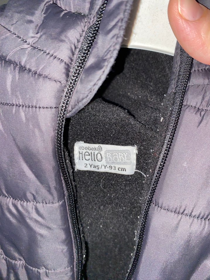 Erkek Çocuk siyah Sade Sıcak Mont 2 YAŞ E BEBEK - Görsel 3