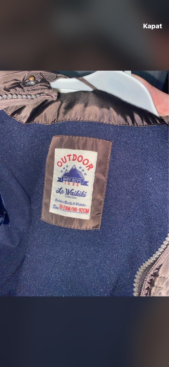 Kahverengi Fermuarlı Erkek Çocuk Mont - Görsel 3