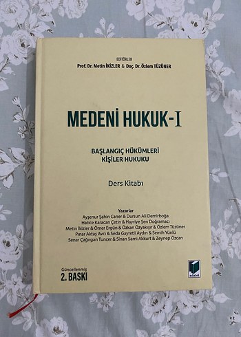 Medeni Hukuk-I Başlangıç Hükümleri Ders Kitabı