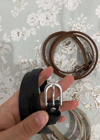 Beden Kadın Deri Elastik Kemer Seti