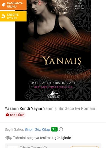 Yanmış - Bir Gece Evi Romanı