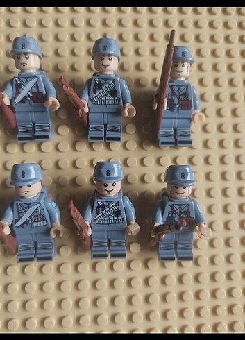 Beden LEGO Uyumlu 10 Adet WW2 Çin Askeri Minifigur