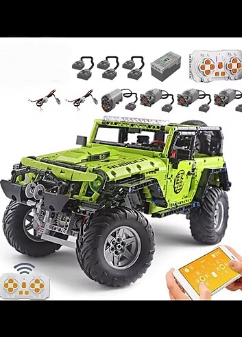 LEGO Technic Motorize Işıklı Wrangler Jeep Modeli 2343 Parça