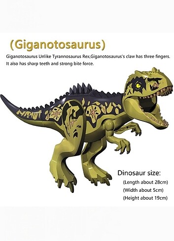 Lego Uyumlu Giganotosaurus Jurassic World Dinozor 