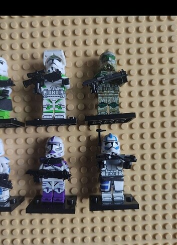 Diğer Lego uyumlu 8 adet Clone Trooper Figür