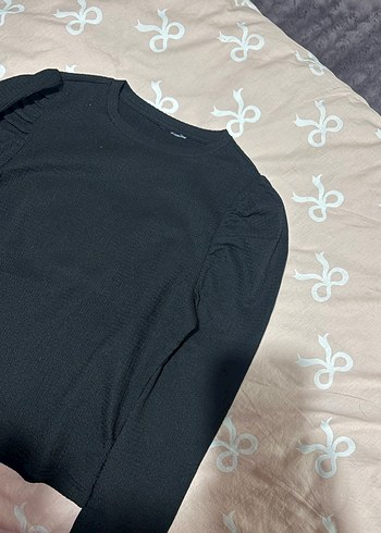 Siyah Kız Uzun Kollu Tişört - Görsel 2