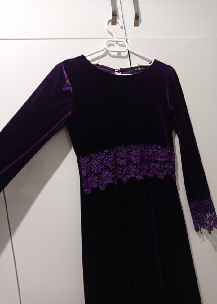 Kadife elbise - Görsel 4