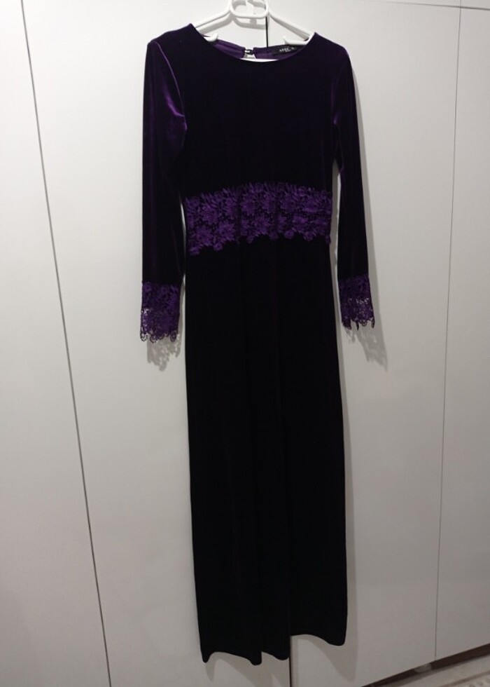 Kadife elbise - Görsel 5