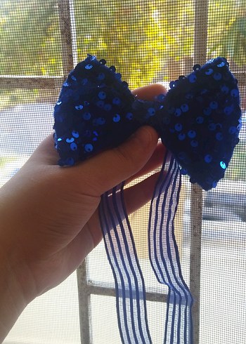 Parlak Mavi Straplez Kız Elbisesi - Görsel 5