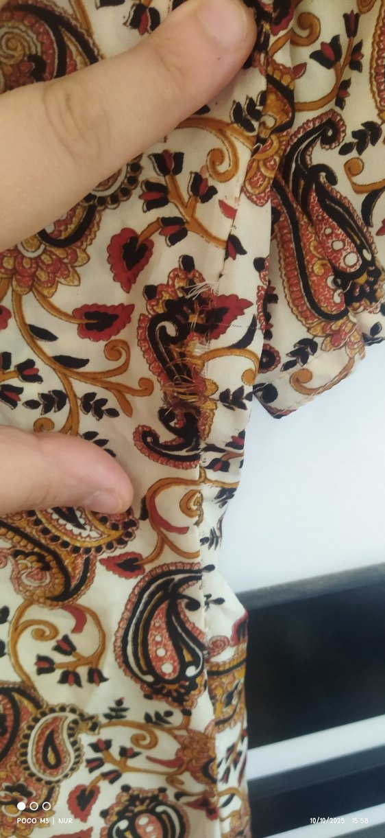 Bohem Tarzı Desenli Uzun Kahverengi Kadın Elbise - Görsel 5