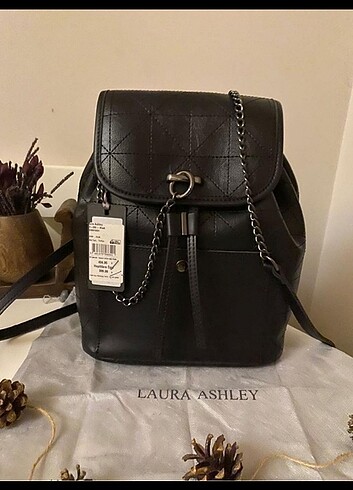 Laure Ashley orjinal yeni sezon siyah sırt çantası