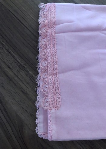Beden İğne oyalı şık pembe namaz örtüsü