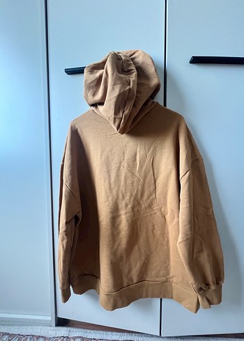 Diğer Kahverengi Kapüşonlu Uzun Kollu Sweatshirt