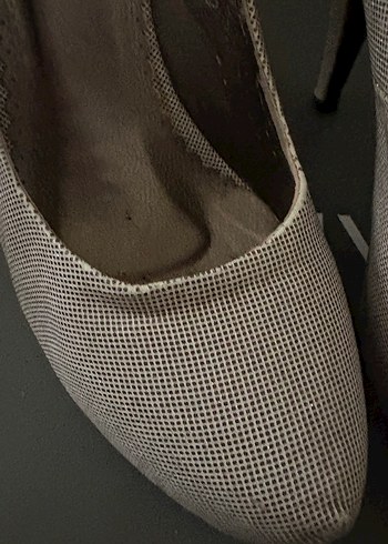 Gri Minimalist Stiletto Topuklu Kadın Ayakkabı - Görsel 5