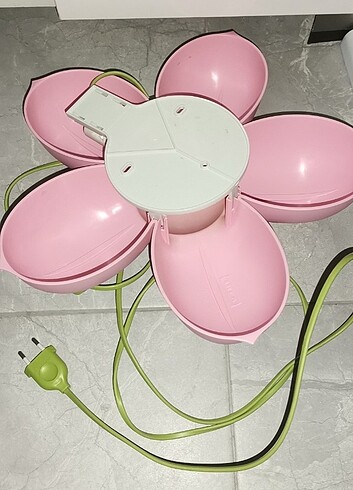 Beden pembe Renk Pembe çiçek modelli kız çocuk gece lambası
