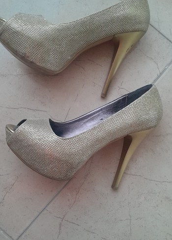 Ecotools Siyah Platform Topuklu Stiletto Kadın Ayakkabı