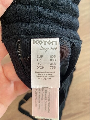 diğer Beden Koton Siyah Dantelli Sütyen