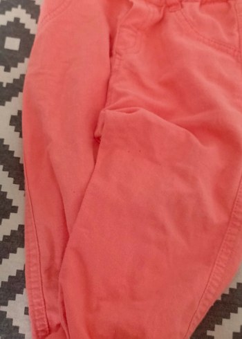 Düğmeli Pembe kız Çocuk Pantolon - Görsel 2