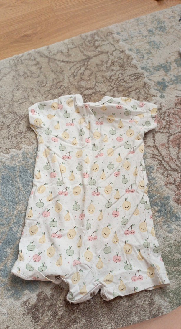 Bebek Kız Pastel Desenli Örgü Tulum - Görsel 4