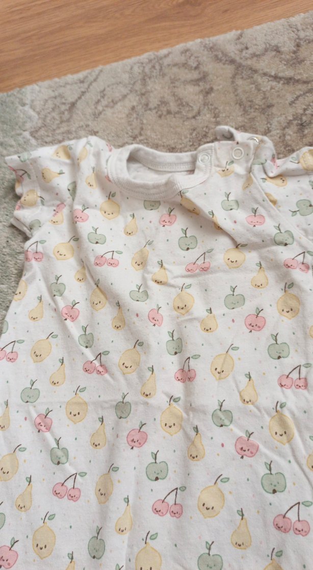 Bebek Kız Pastel Desenli Örgü Tulum - Görsel 3