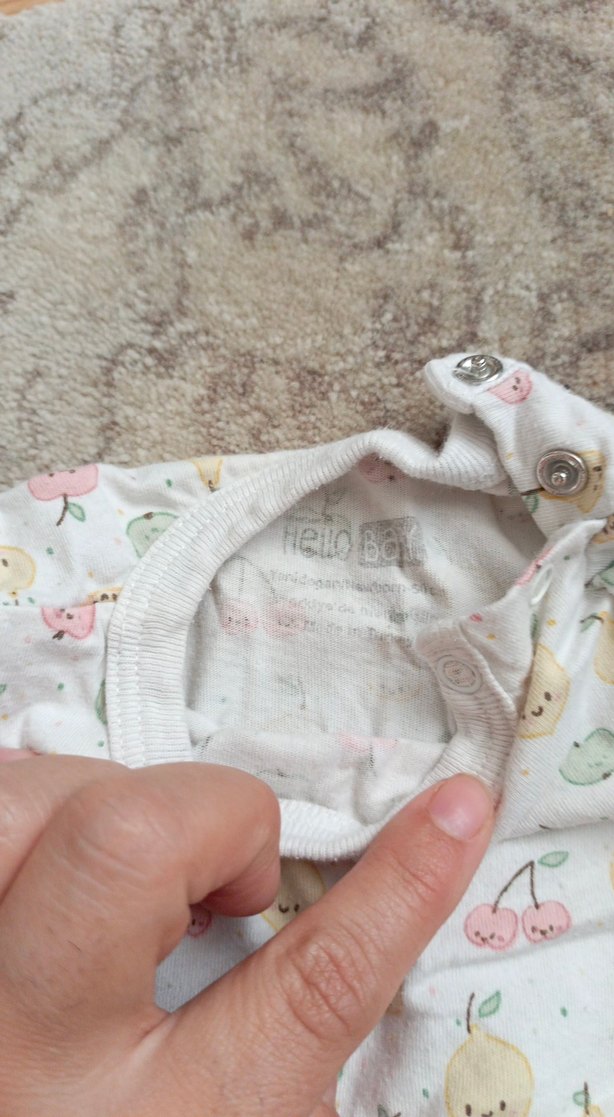 Bebek Kız Pastel Desenli Örgü Tulum - Görsel 2