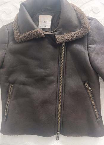 Kahverengi Deri Kadın Biker Ceket - Görsel 6