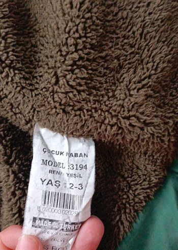 Erkek Çocuk Yeşil Kapüşonlu Kürklü Mont - Görsel 4