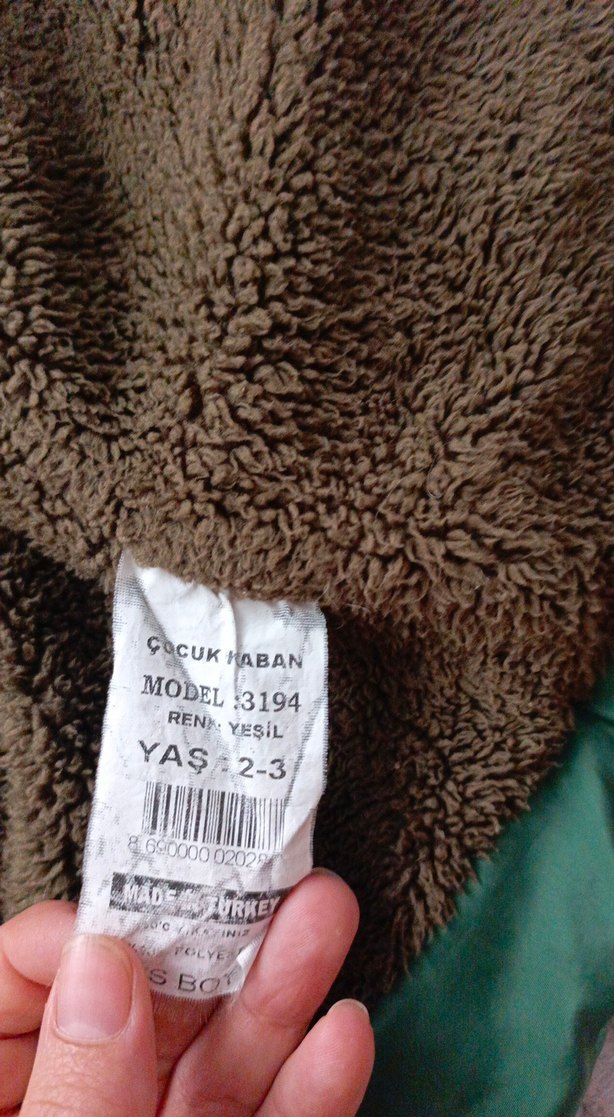 Erkek Çocuk Yeşil Kapüşonlu Kürklü Mont - Görsel 4