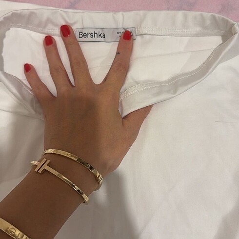 bershka beyaz etek - Görsel 2