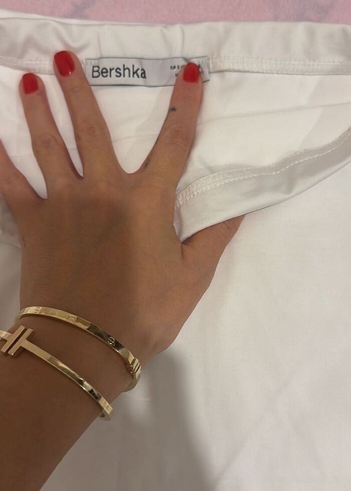 bershka beyaz etek - Görsel 2