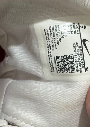 38 Beden beyaz Renk Nike Vandalised LX sneaker