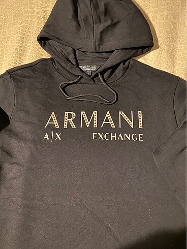 l Beden siyah Renk Armani Exchange kapüşonlu elbise