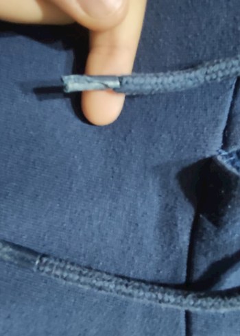 Kadın Lacivert Kapüşonlu Sweatshirt - Görsel 2