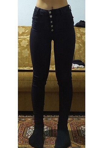 TrendyolMilla Düğmeli Dikiş Detaylı Jeans