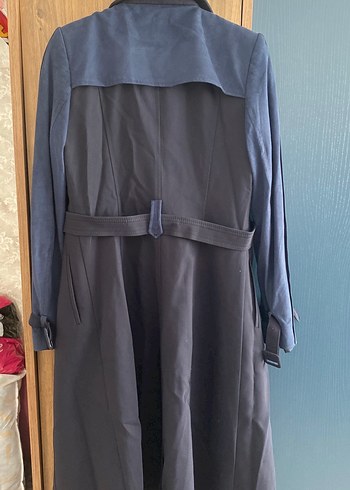 Gri Süet Kadın Trençkot - Armine - Görsel 4