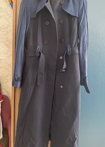 Gri Süet Kadın Trençkot - Armine - Görsel 2