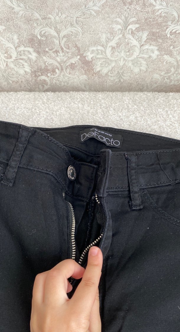 Siyah Dar Kesim Midi Boy Kadın Jean - Görsel 2