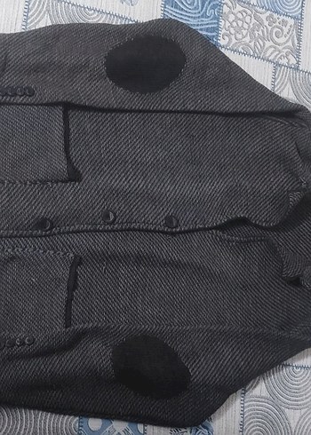 Düğmeli Gri erkek Ceket - Görsel 2